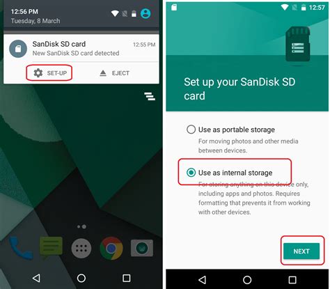 how to use sd card android